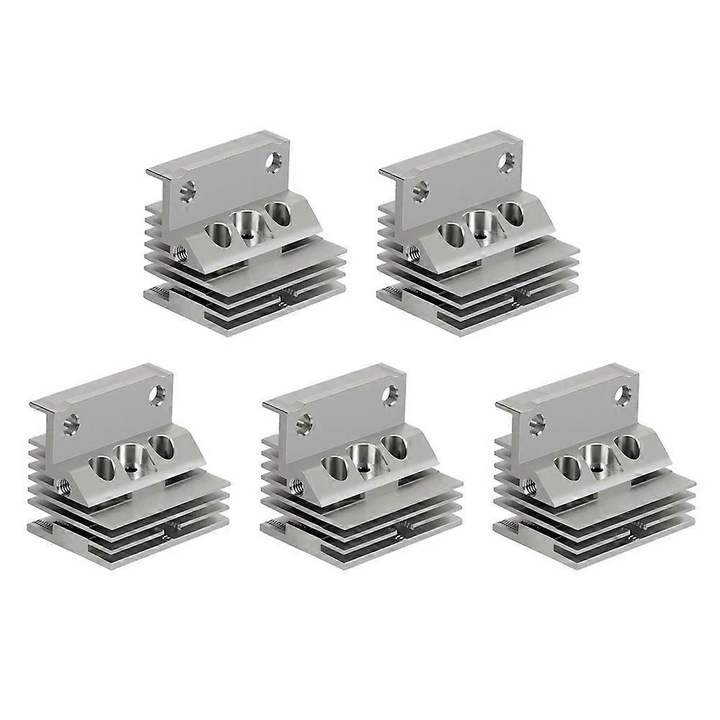 5 db fém radiátor készlet 3D nyomtatóhoz K1 K1 Max ezüst 5x3x1cm