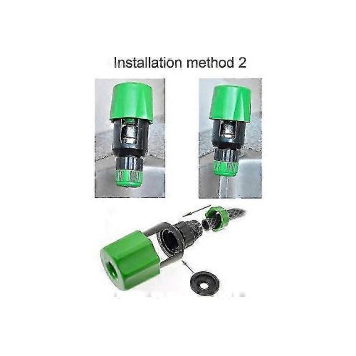 Conector rapid furtun irigare flexibil rezistent universal