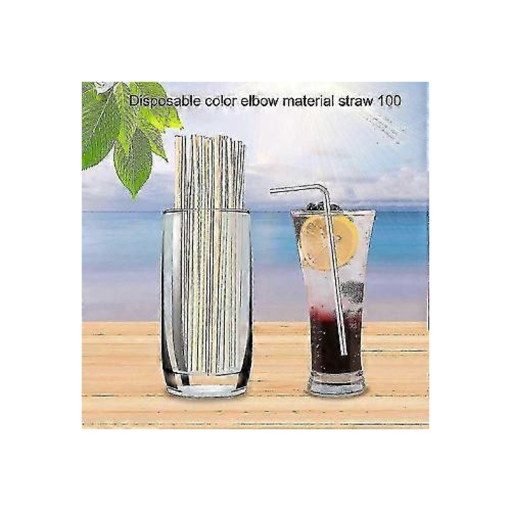 Paie flexibile colorate, 20.8x0.5cm, set party