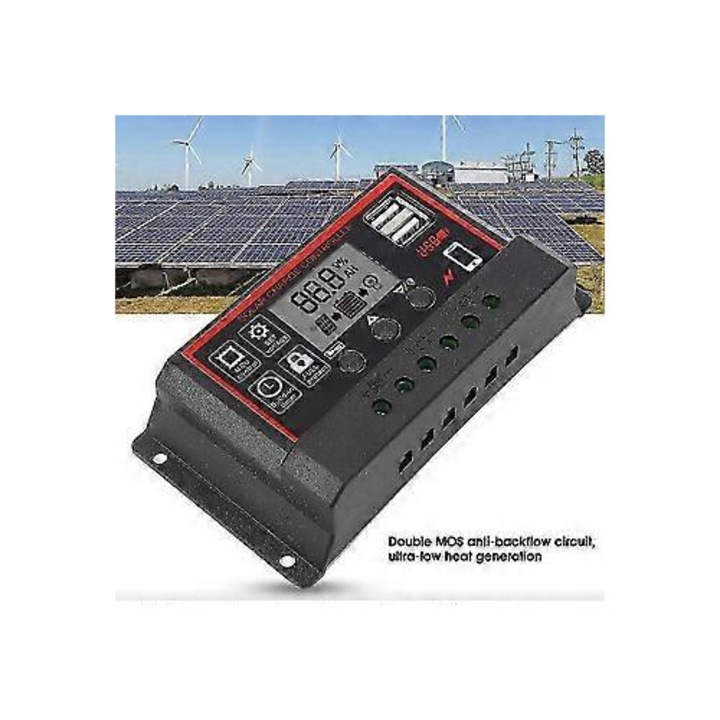 Контролер за слънчево зареждане 133x70mm двоен USB 5V 2.5A многофункционален
