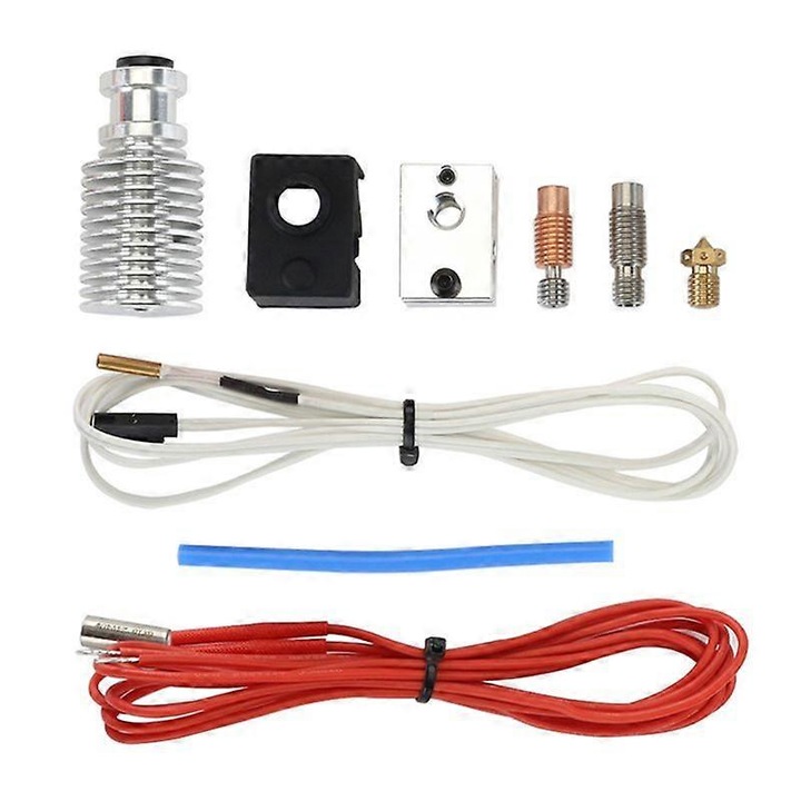 Kit extruder MK3S piese imprimanta 3D, aliaj cupru-titan, plastic, multicolor, 90g