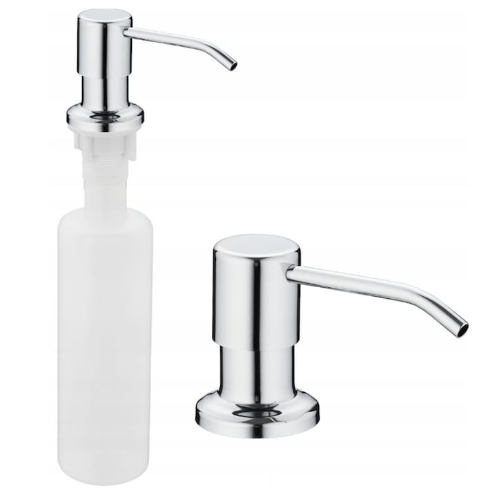Dozator sapun lichid 330ml negru montaj blat rotativ