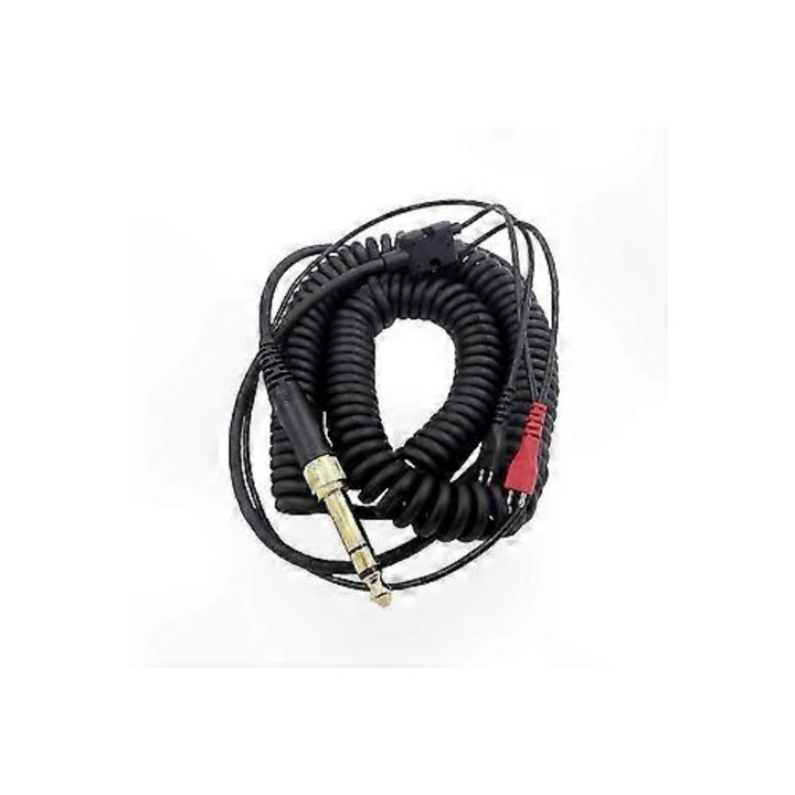 Cablu casti spiralat, inlocuire, negru, universal