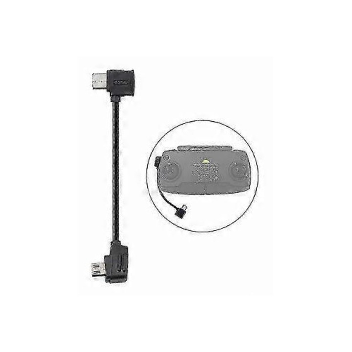 Cablu Type-C pentru telecomanda drona, gros, metalic, negru