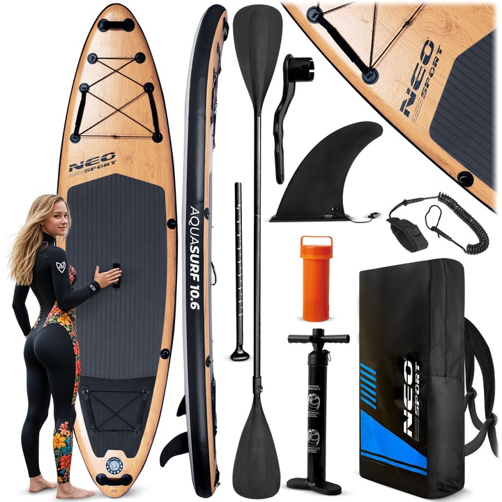 SUP deszka Neo-Sport Aquasurf 320x84x15cm kék komplett szett