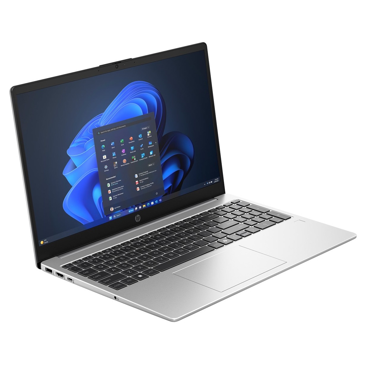 Laptop HP 250R G10, 15.6" Full HD, Intel® Core™ 5 120U pana la 5 GHz, 16 GB RAM DDR5 5200, 512 GB SSD, Intel® Graphics, Windows 11 Pro, Turbo Silver 512 GB