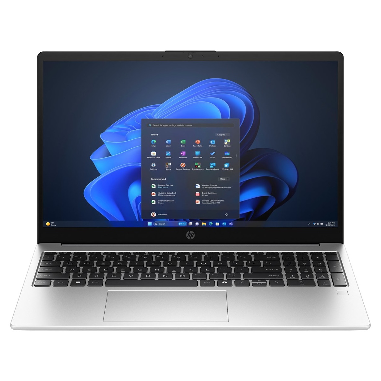Laptop HP 250R G10, 15.6" Full HD, Intel® Core™ 5 120U pana la 5 GHz, 16 GB RAM DDR5 5200, 512 GB SSD, Intel® Graphics, Windows 11 Pro, Turbo Silver 512 GB