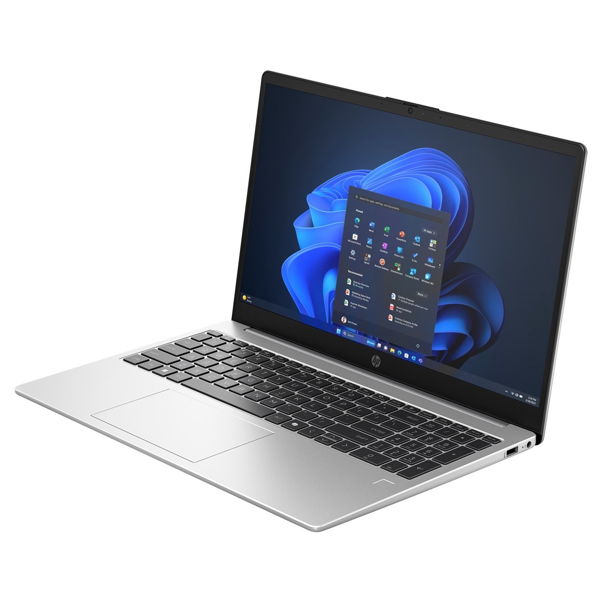 Laptop HP 250R G10, 15.6" Full HD, Intel® Core™ 5 120U pana la 5 GHz, 16 GB RAM DDR5 5200, 512 GB SSD, Intel® Graphics, Windows 11 Pro, Turbo Silver 512 GB