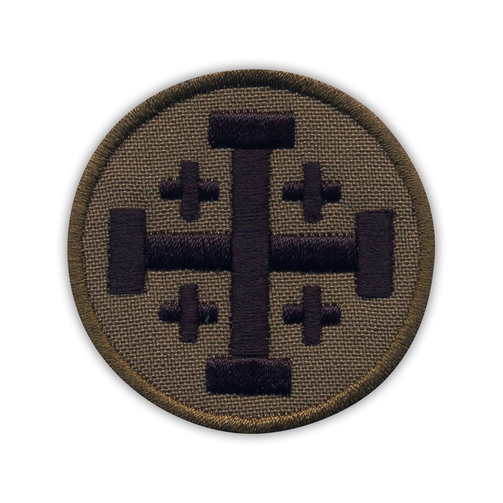 Hímzett embléma, Jeruzsálemi Kereszt, 5x5cm, vasalható, visszafogott szín