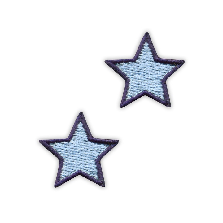 2 db hímzett folt kék csillag mágneses 2.6x2.6cm
