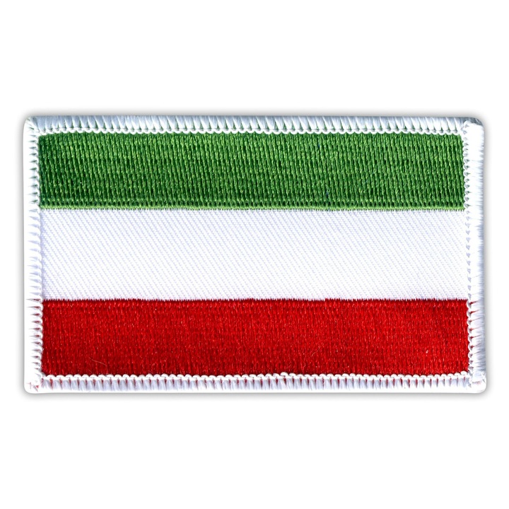 Hímzett embléma Észak-Rajna-Vesztfália, zöld fehér piros, 5x8cm, hőre rögzíthető
