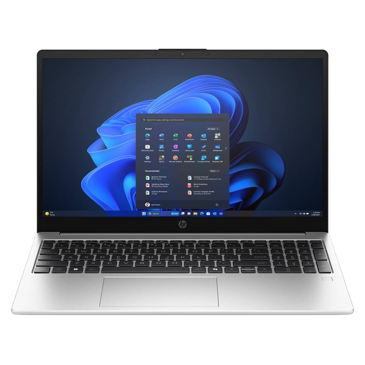 Laptop HP 250R G10 Core 5 120U 15.6Inch FHD 250nits AG 16GB DDR5 5200 SSD 512 Iris Xe Cam1080p 41Wh W11Pro Turbo Silver