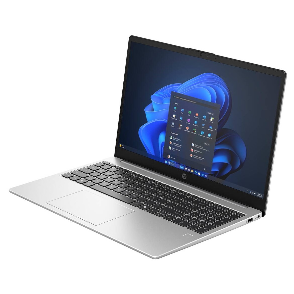 Laptop HP 250R G10 Core 5 120U 15.6Inch FHD 250nits AG 16GB DDR5 5200 SSD 512 Iris Xe Cam1080p 41Wh W11Pro Turbo Silver