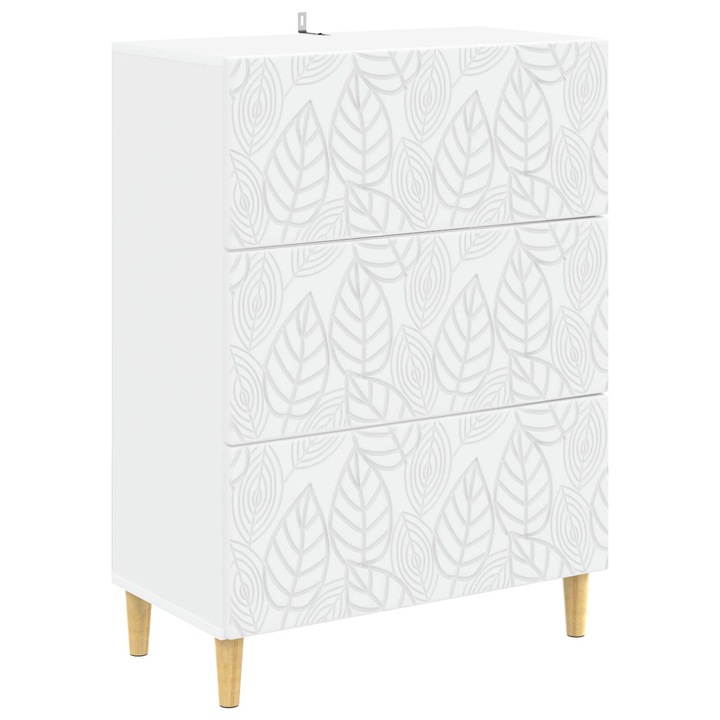 Dulap cu sertare Alb 66 x 34 vidaXL, 5 x 90 cm Lemn prelucrat