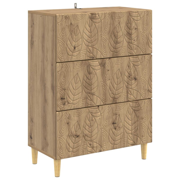Dulap cu sertare Stejar Artizanal 66 x 34 vidaXL, 5 x 90 cm