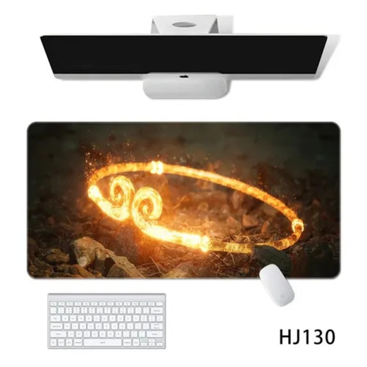 Mousepad gaming negru cauciucat antiderapant 80x30cm