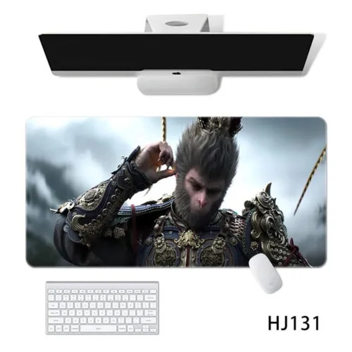 Mousepad gaming negru cauciucat antiderapant 80x30cm