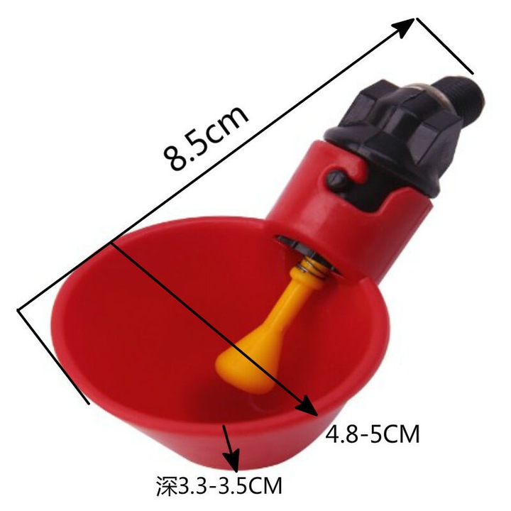 Set 10 adapatori automate pui, plastic rosu, 8.5x4.9x4.5 cm