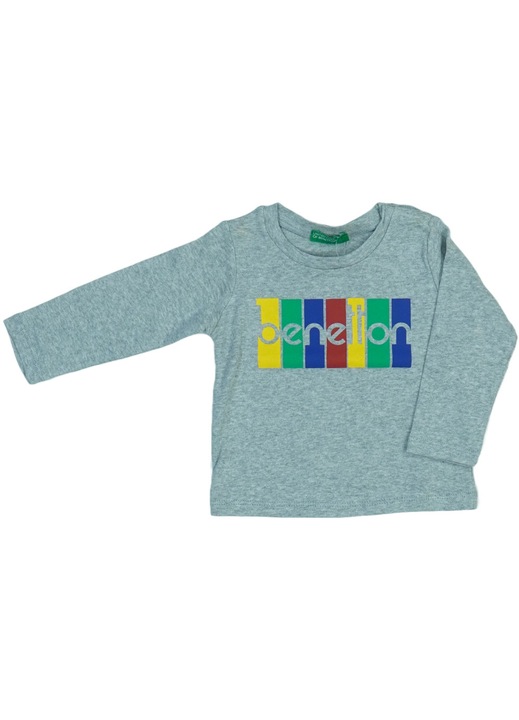 Benetton, Hosszú ujjú felső Fiúknak, Szürke, 80