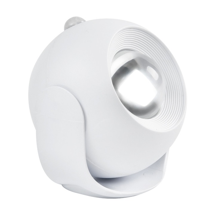 DEAMAK kerek fehér LED lámpa érzékelővel és 350°-os naplemente vetítéssel 9.8-16.4FT