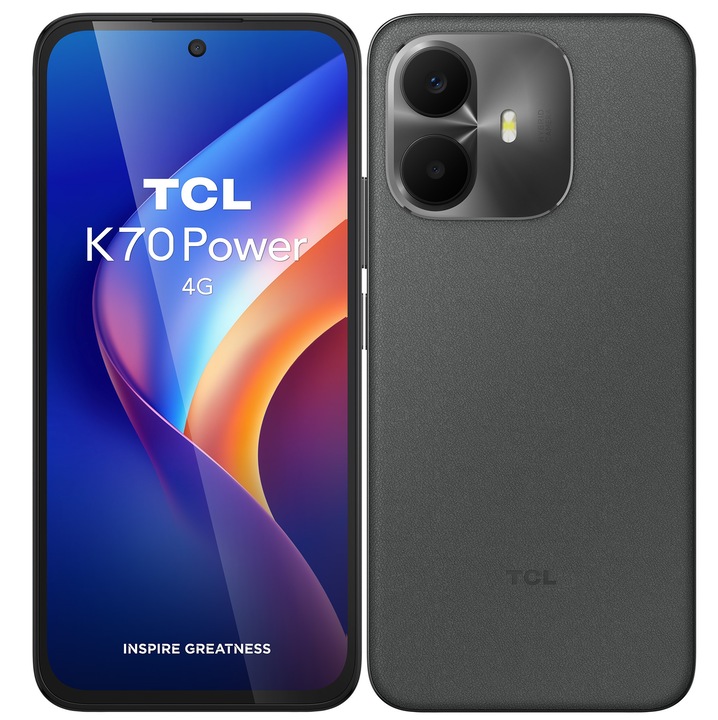 Telefon mobil TCL K70 Power, 8GB RAM, 256GB, Dual SIM, 4G, Space Gray