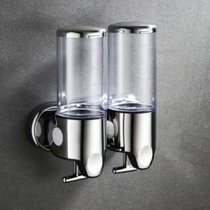 Átlátszó fali szappanadagoló 500ml x 2