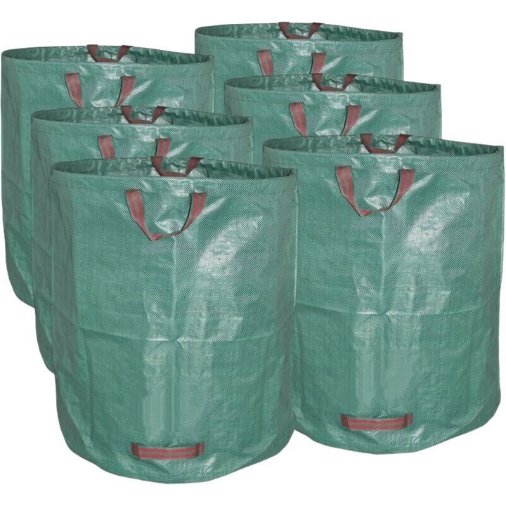 Комплект от 6 XXL торби за отпадъци, 272L, черни