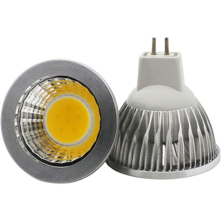 Комплект от 6 LED крушки MR16 3W 2700K топло бяло 50x52mm DC 12V