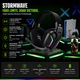 Слушалки Gaming Profesionale Wireless Techone® StormWave, Еднопосочен Микрофон, Type-C, Съвместими с PS4, PS5, Xbox, PC, Switch 2.4GHz Wireless + Bluetooth, Виртуален Съраунд 3D, 50mm Говорител, Звукоизолация, 2500 mAh Батерия, 96dB, Черен