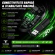 Слушалки Gaming Profesionale Wireless Techone® StormWave, Еднопосочен Микрофон, Type-C, Съвместими с PS4, PS5, Xbox, PC, Switch 2.4GHz Wireless + Bluetooth, Виртуален Съраунд 3D, 50mm Говорител, Звукоизолация, 2500 mAh Батерия, 96dB, Черен