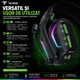 Слушалки Gaming Profesionale Wireless Techone® StormWave, Еднопосочен Микрофон, Type-C, Съвместими с PS4, PS5, Xbox, PC, Switch 2.4GHz Wireless + Bluetooth, Виртуален Съраунд 3D, 50mm Говорител, Звукоизолация, 2500 mAh Батерия, 96dB, Черен