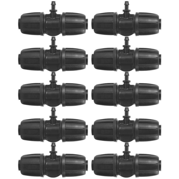 10 db háromutas öntözőcsatlakozó készlet 8/11-ről 6mm-re, POM, ellenálló