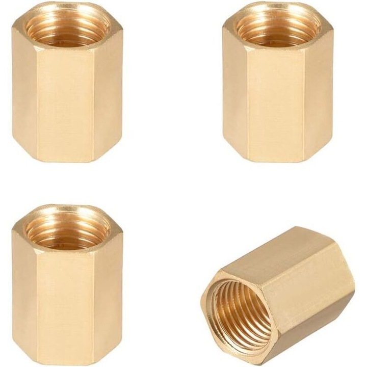 4 db egyenes sárgaréz szerelvény készlet G1/4 menet arany 20x15mm