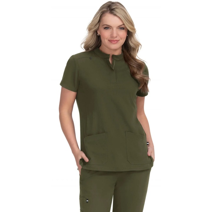 Bluza Medicala Koi Happiness Driven - Next Gen, Olive Marime Uniforma: L