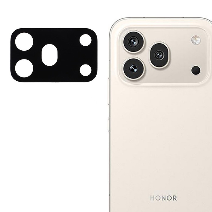 Daden üveg kamerafólia Honor 600 Pro-hoz, Teljes fedés, Professzionális védelem, Ultra ellenálló, Prémium minőség, Fekete