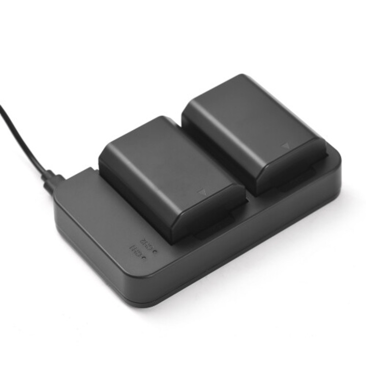 Kit incarcator dual USB si 2 baterii 7.2V NP-FZ100, negru