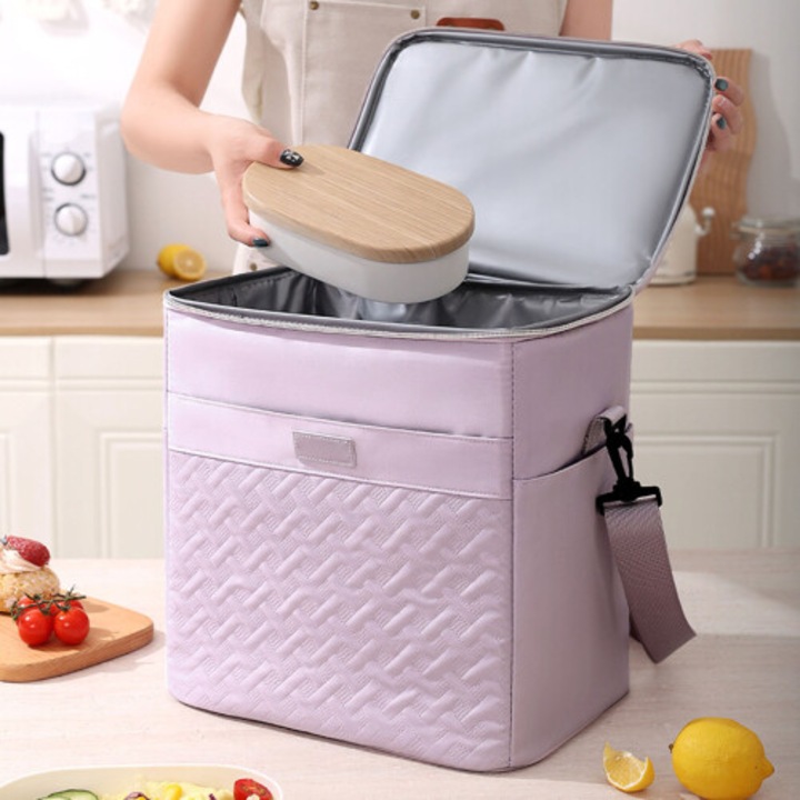 Geanta termoizolanta 21L, violet, 32x30x22cm, reglabila