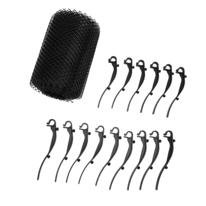 Plasa protectie jgheab, 8m x 18cm, plastic, filtru frunze
