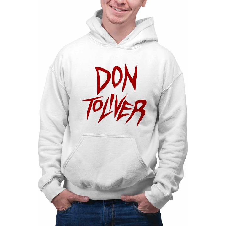 Hanorac Personalizat Barbati Don Toliver Trap Music, alb, marime XL