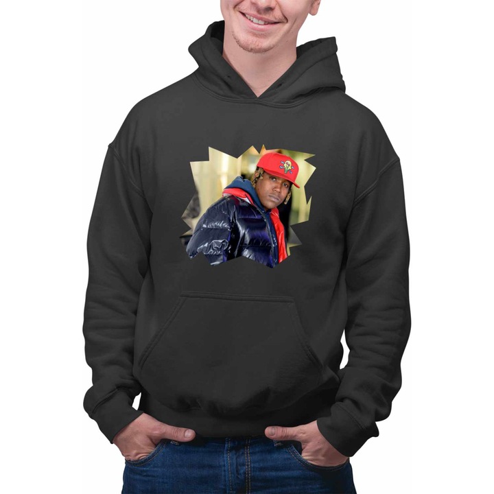 Hanorac Personalizat Barbati Don Toliver Trap Bandit Rap, negru, marime L