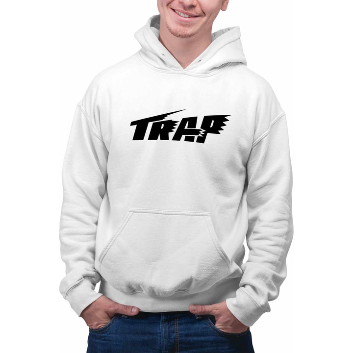 Hanorac Personalizat Barbati Trap Party Don Toliver Playboi Carti, alb, marime M