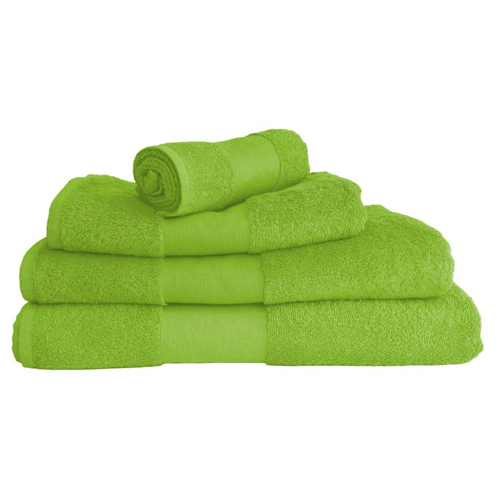 Prosop de baie, Olima, moale si delicat, 100% bumbac, Verde lime, 100 x 150 cm