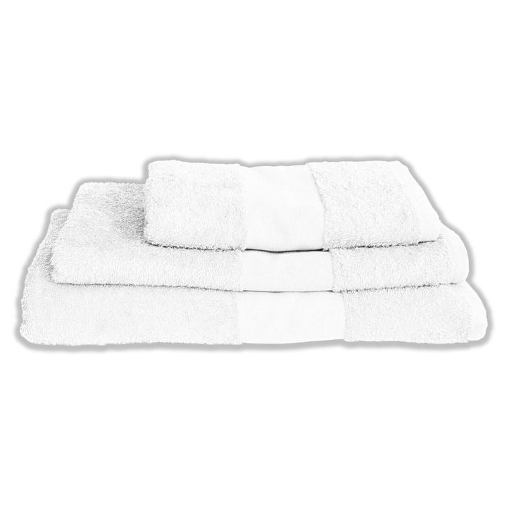 Prosop de maini, Olima, moale si delicat, 100% bumbac, Alb, 30 x 50 cm