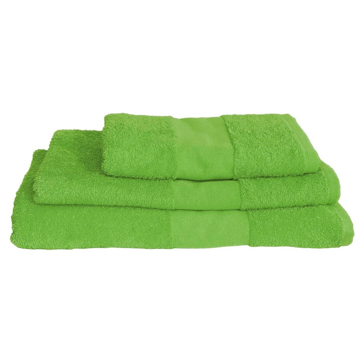 Prosop de baie, Olima, moale si delicat, 100% bumbac, Verde lime, 100 x 150 cm