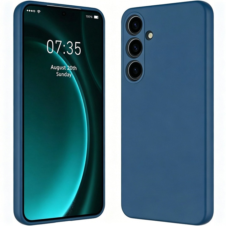 Husa pentru Samsung Galaxy A37 OEMG® Silicon case, protectie militara, interior din microfibra-albastru inchis