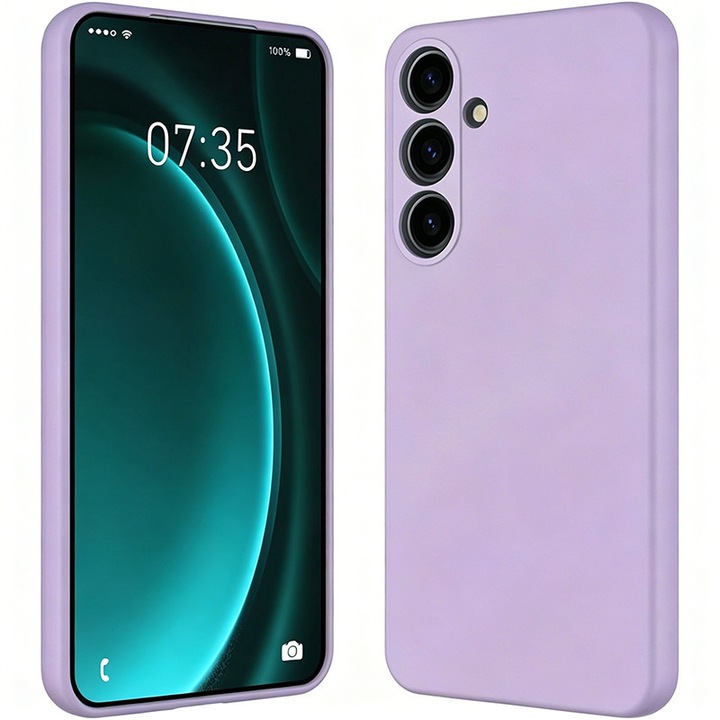 Husa pentru Samsung Galaxy A37 OEMG® Silicon case, protectie militara, interior din microfibra-Violet Deschis