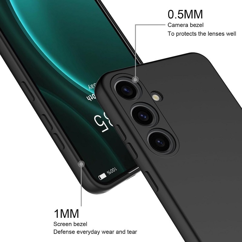 Husa pentru Samsung Galaxy A37 OEMG® Silicon case, protectie militara, interior din microfibra-negru