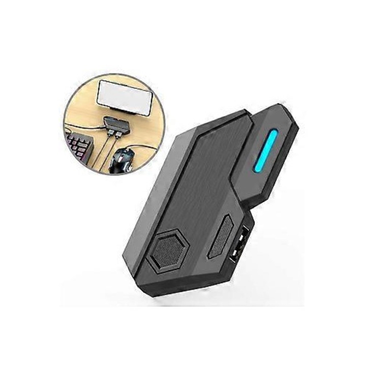 Billentyűzet és egér adapter mobilhoz, fekete, 82x45x12mm