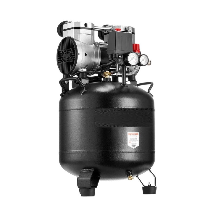 Függőleges olajmentes kompresszor, 1.5 kW, 113 l/perc, 6.2 Bar, Tartálykapacitás 30 l
