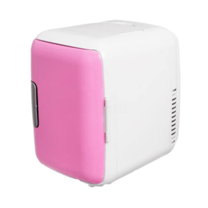 Frigider portabil 4L, roz, 17.5x23x24cm, 12V/220V